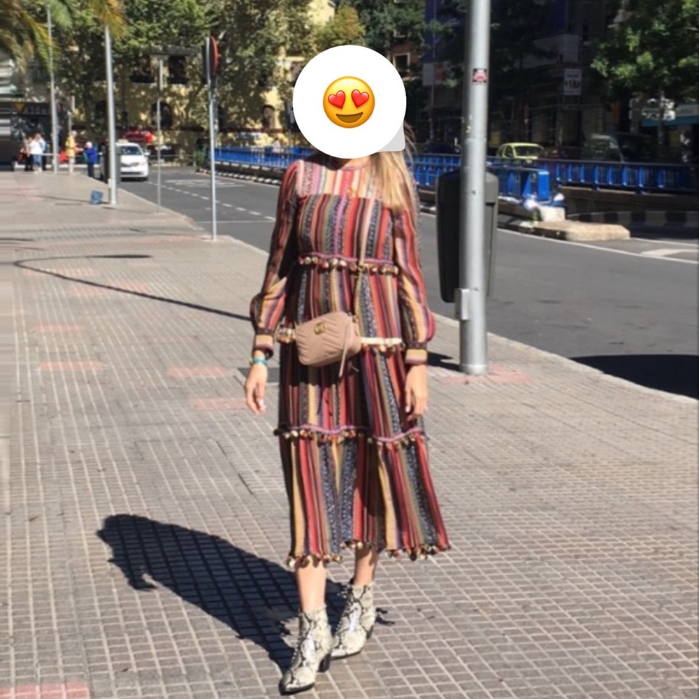 Boho fashion dress from Zara.
